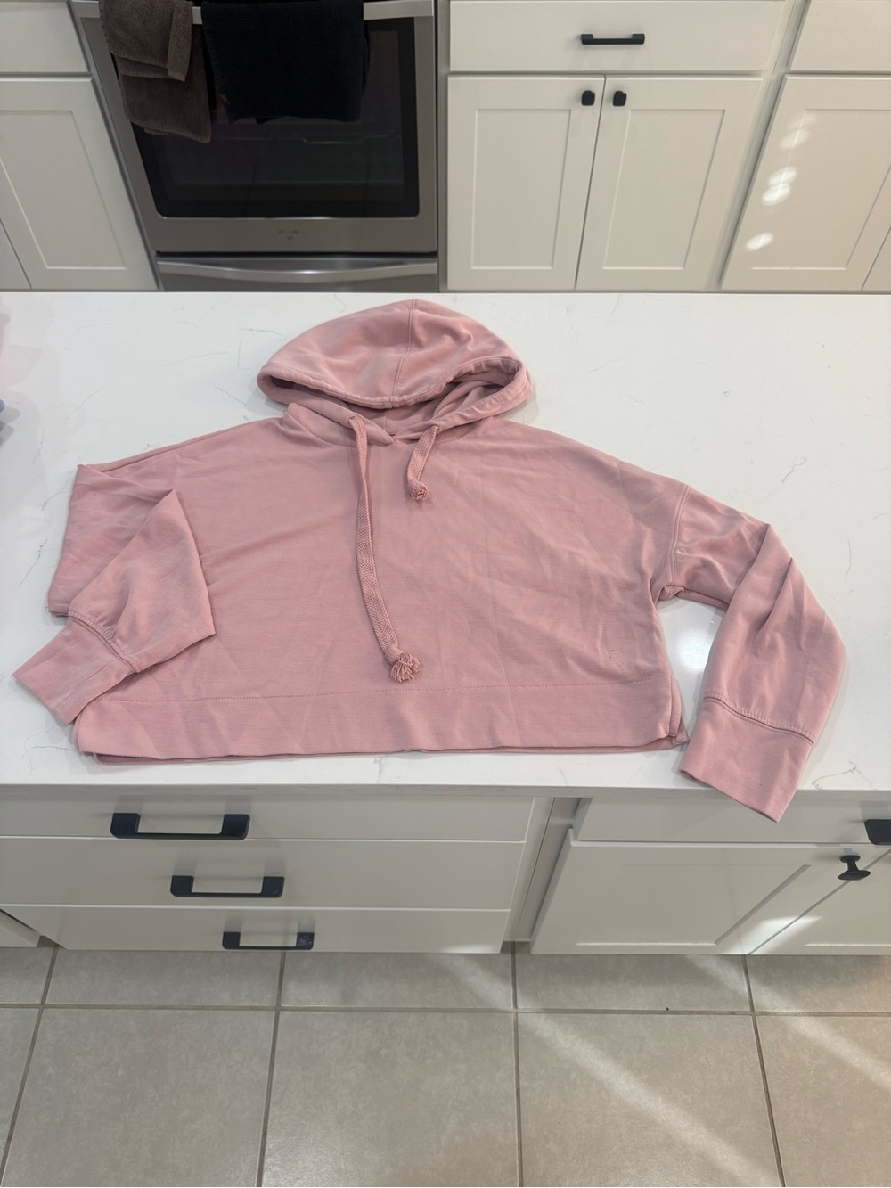 AS Revival Dusty Pink Cropped Hoodie Sweater | Women's XS | Casual Pullover